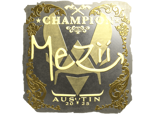 Item Sticker | mezii (Gold, Champion) | Austin 2025