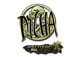 Item Sticker | dycha (Gold) | Antwerp 2022