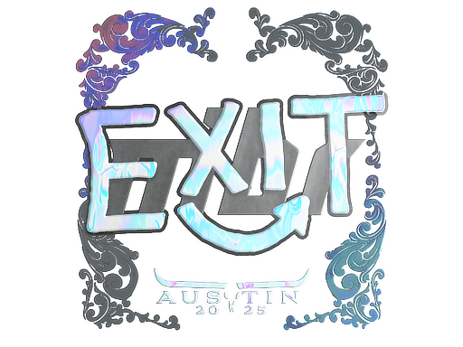 Item Sticker | exit (Holo) | Austin 2025