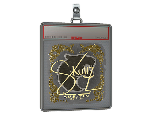 Item Sticker Slab | skullz (Gold) | Austin 2025