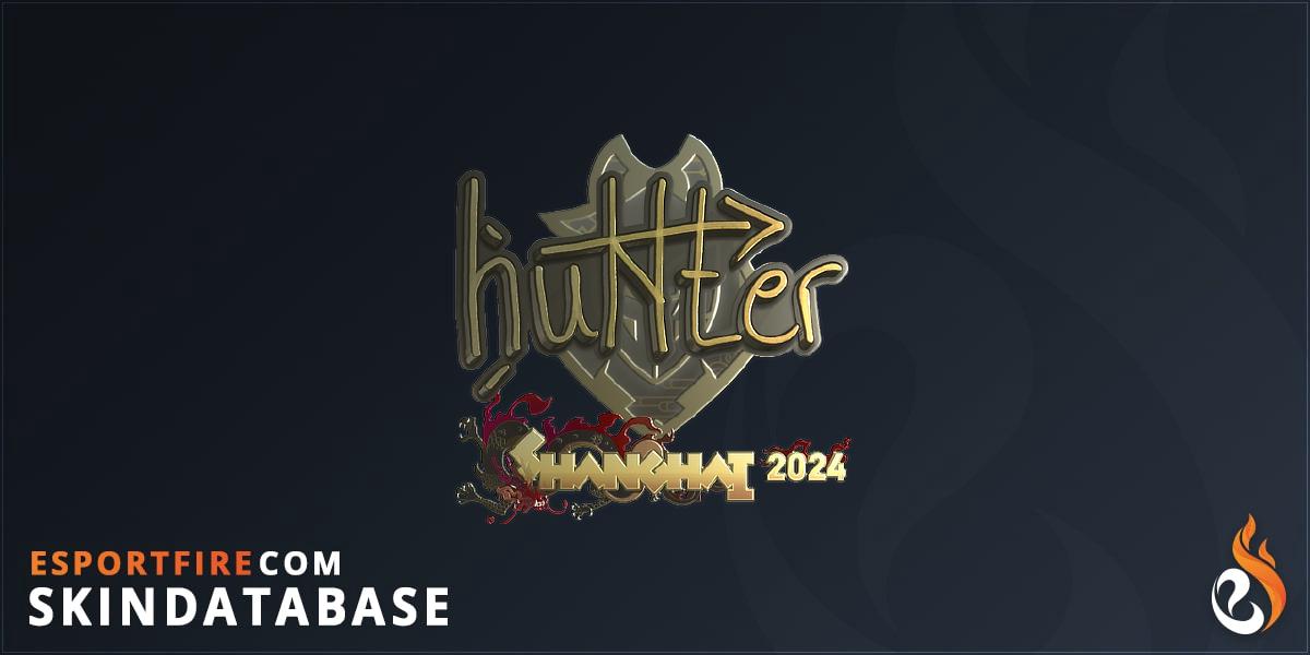 Sticker | huNter- (Gold) | Shanghai 2024 - EsportFire.com