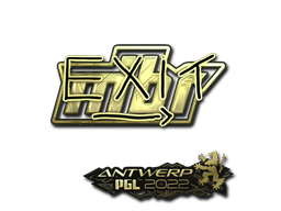 Item Sticker | exit (Gold) | Antwerp 2022