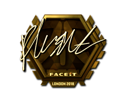 Item Sticker | flusha (Gold) | London 2018