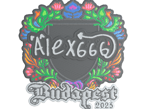 Item Sticker | alex666 (Embroidered) | Budapest 2025
