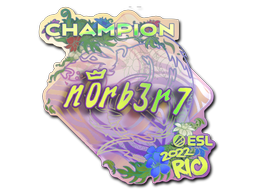 Item Sticker | n0rb3r7 (Holo, Champion) | Rio 2022