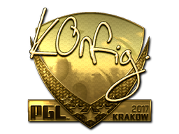 Item Sticker | k0nfig (Gold) | Krakow 2017