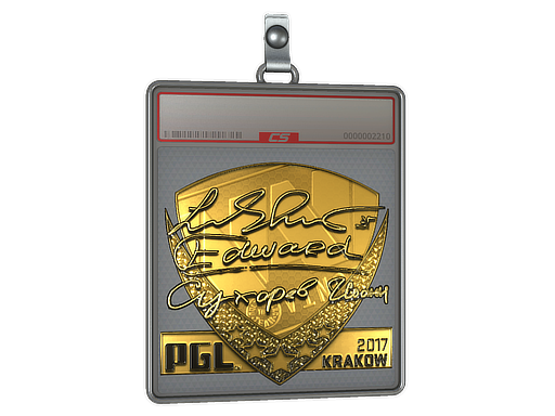 Item Sticker Slab | Edward (Gold) | Krakow 2017