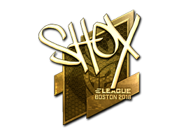 Item Sticker | shox (Gold) | Boston 2018