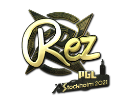 Item Sticker | REZ (Gold) | Stockholm 2021