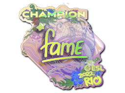 Item Sticker | fame (Holo, Champion) | Rio 2022