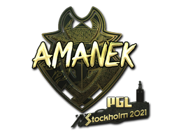 Item Sticker | AMANEK (Gold) | Stockholm 2021