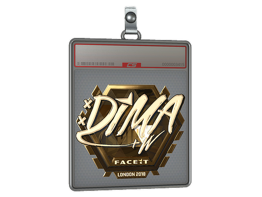Item Sticker Slab | Dima (Gold) | London 2018