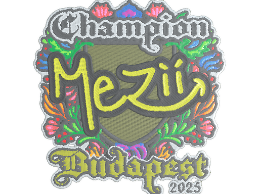 Item Sticker | mezii (Embroidered, Champion) | Budapest 2025
