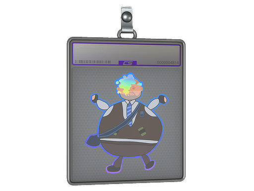 Item Sticker Slab | Poorly Drawn Number K (Holo)