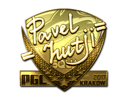 Item Sticker | hutji (Gold) | Krakow 2017