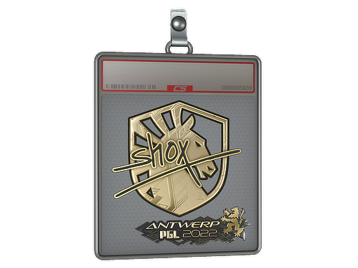 Item Sticker Slab | shox (Gold) | Antwerp 2022