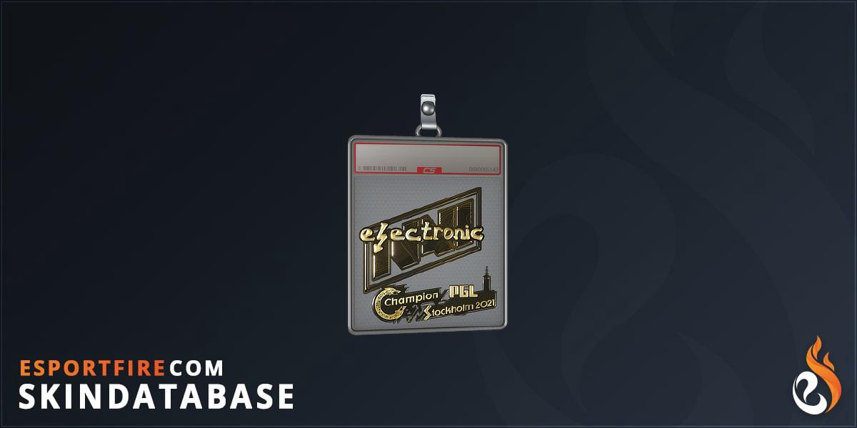 Sticker Slab | electroNic (Gold) | Stockholm 2021 - EsportFire.com