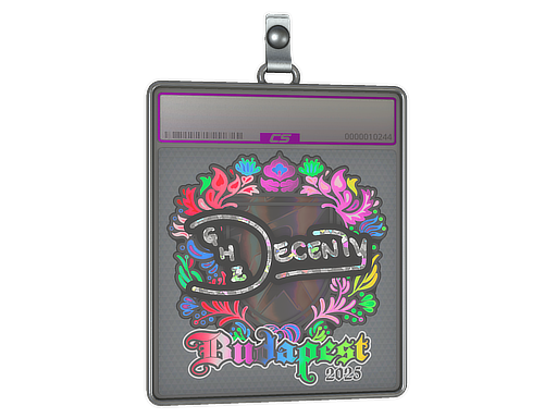 Item Sticker Slab | decenty (Holo) | Budapest 2025