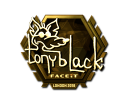 Item Sticker | tonyblack (Gold) | London 2018