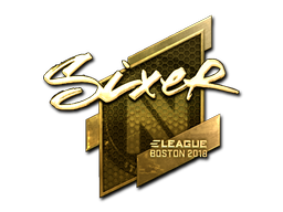 Item Sticker | SIXER (Gold) | Boston 2018