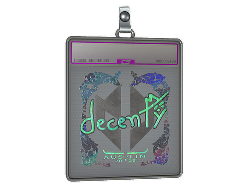 Item Sticker Slab | decenty (Holo) | Austin 2025
