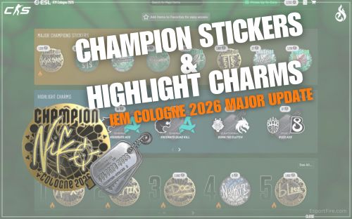 Thumbnail of article New Champion Stickers and Highlight Charms IEM Cologne 2026 update