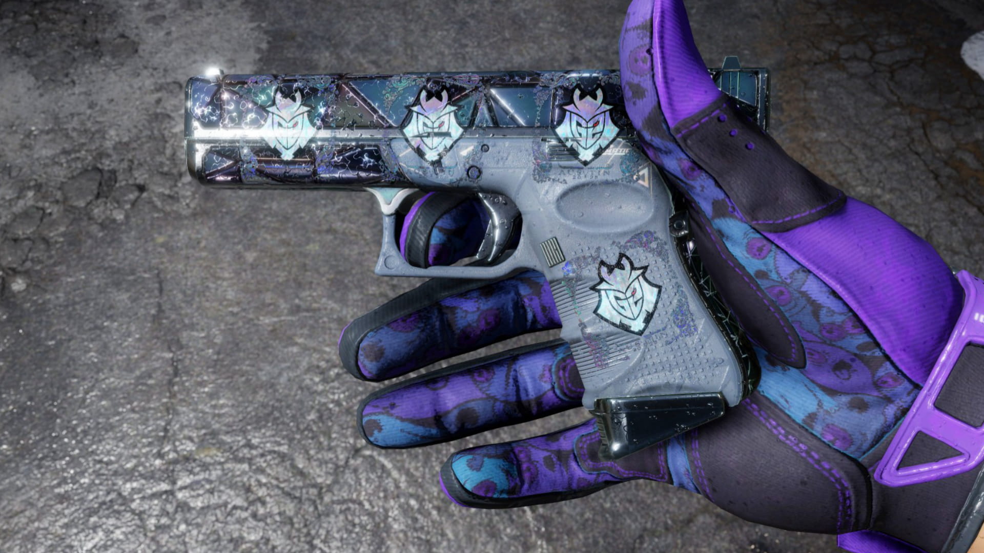 Glock-18 Mirror Mosaic Sticker Craft