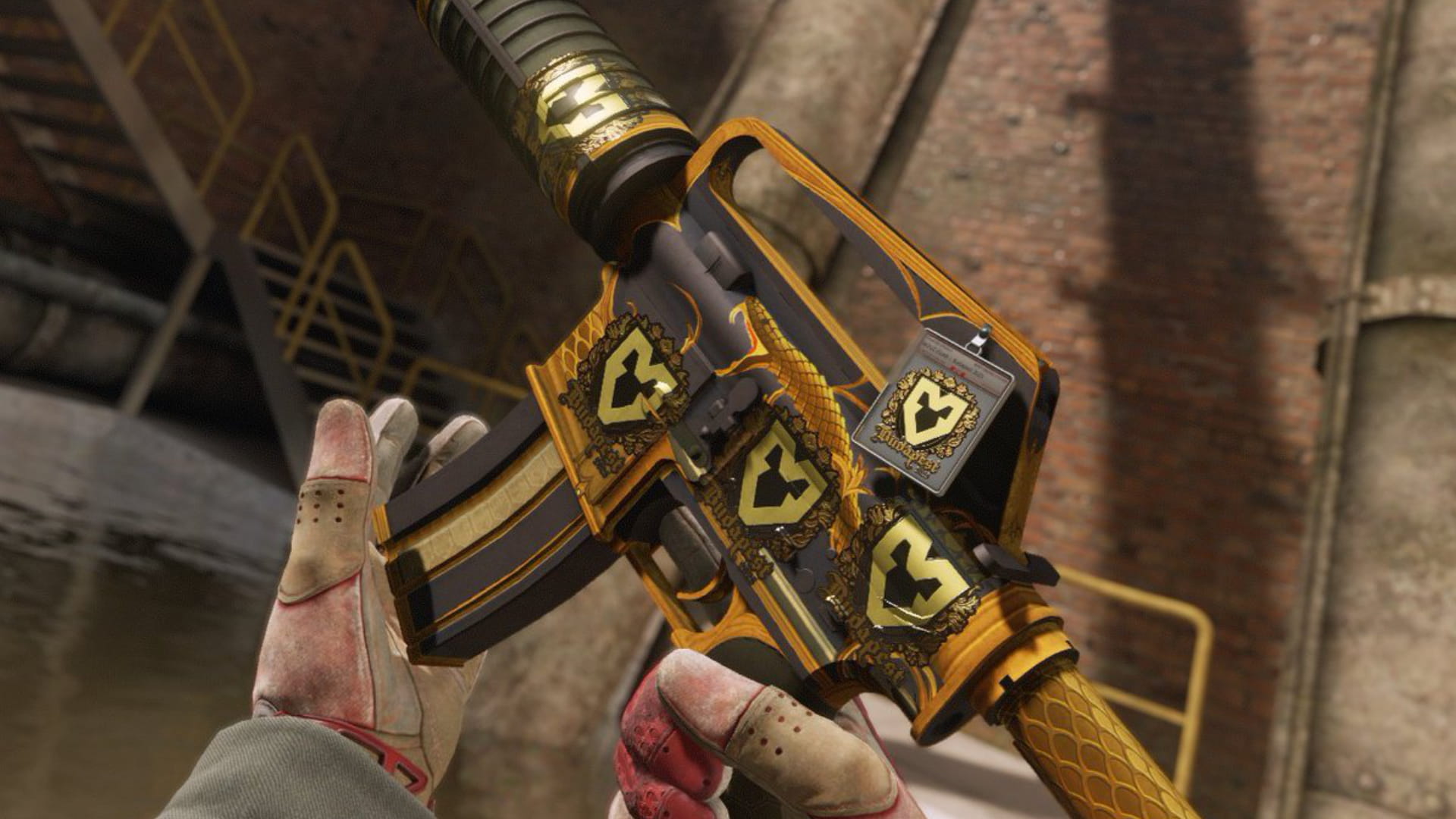 M4A1-S Golden Coil Sticker Craft