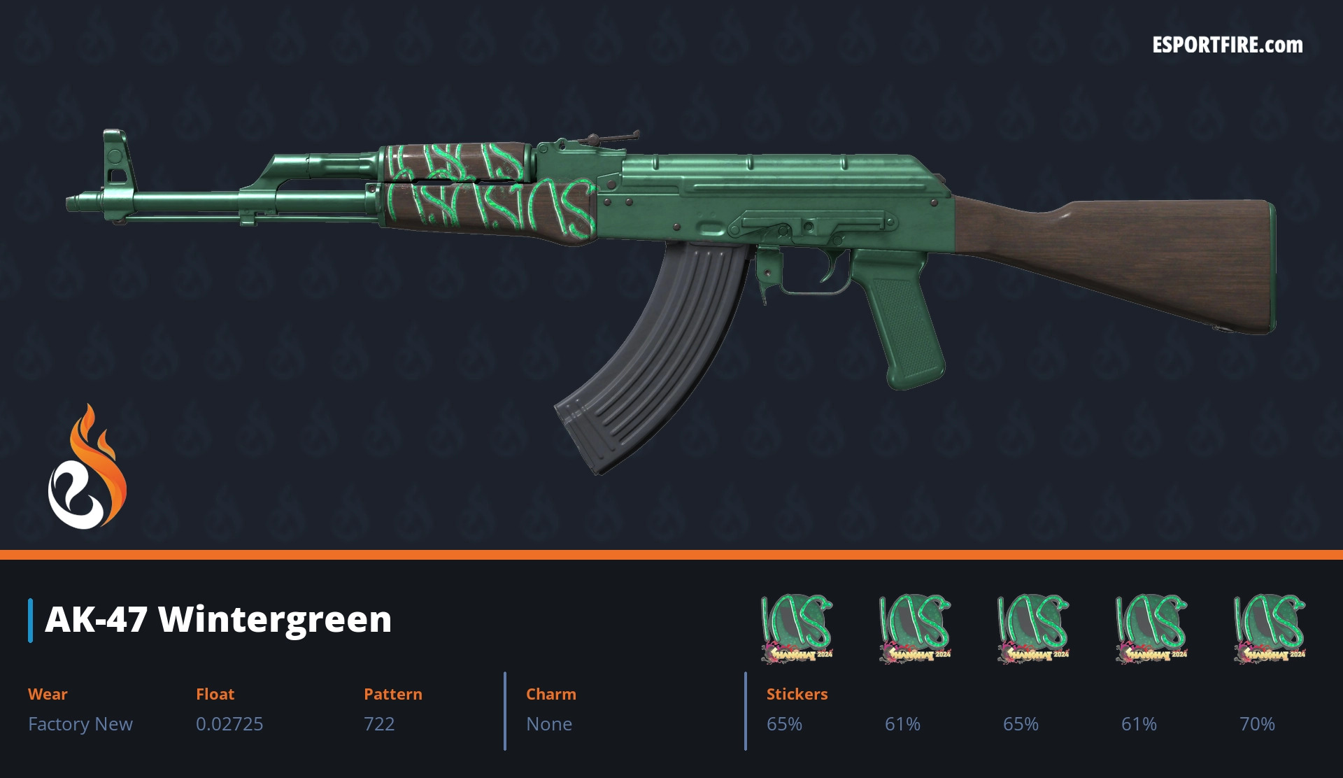 AK-47 Wintergreen snake sticker craft design best Ak 47 sticker combos Counter Strike 2