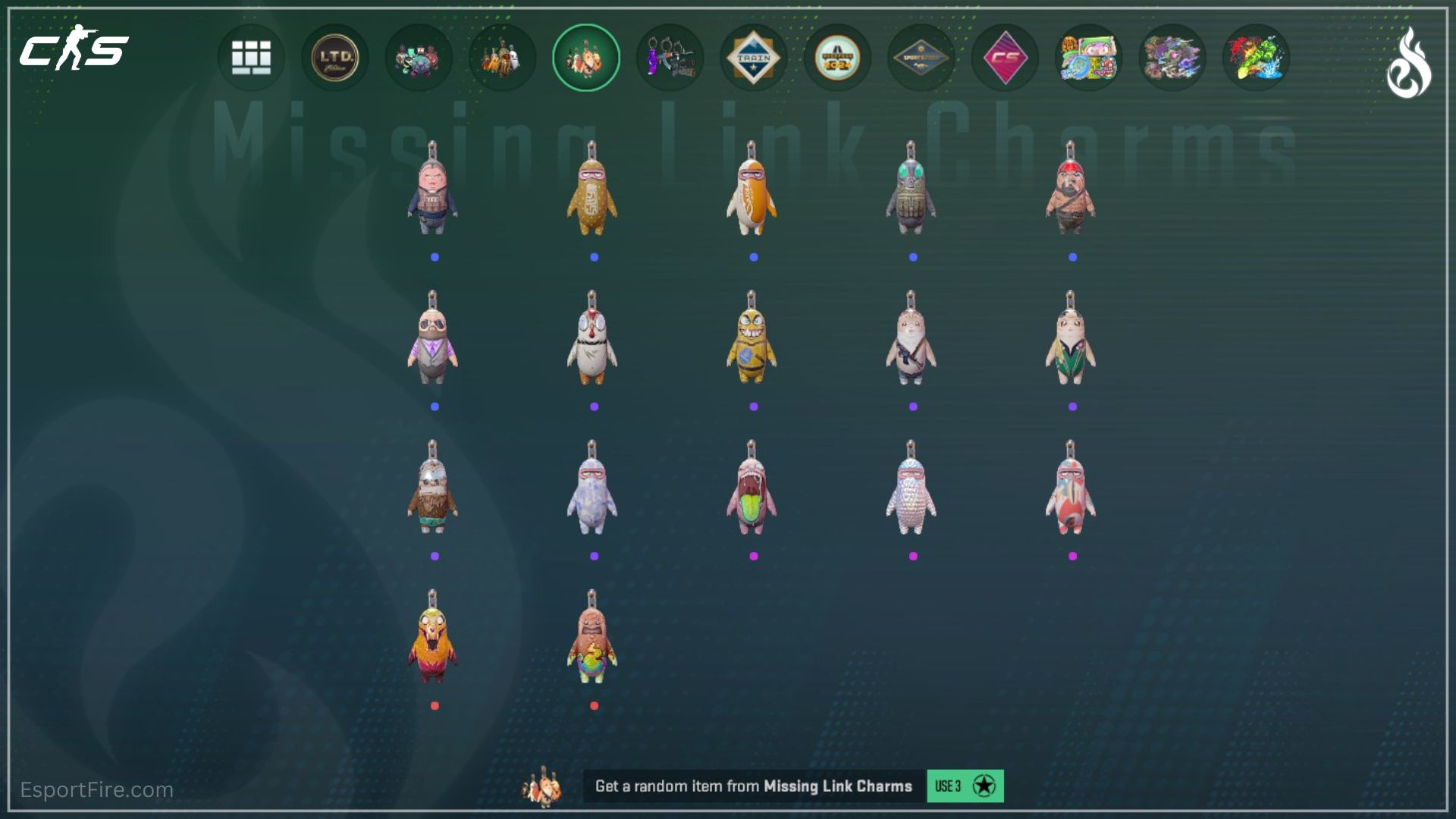 All Missing Link Charms and Patterns in Counter-Strike 2 guide weapon charms EsportFire Guide weapon charms