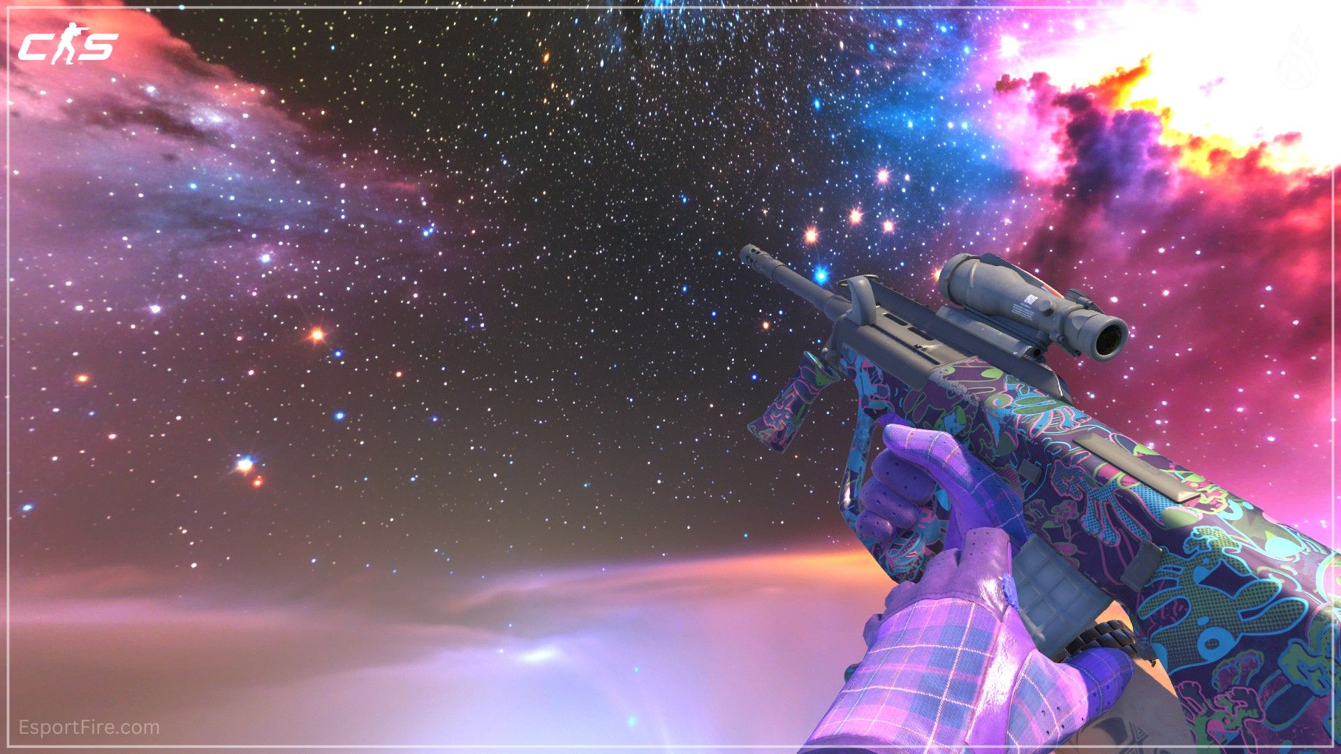 AUG Death by Puppy purple skin CS2 loadout