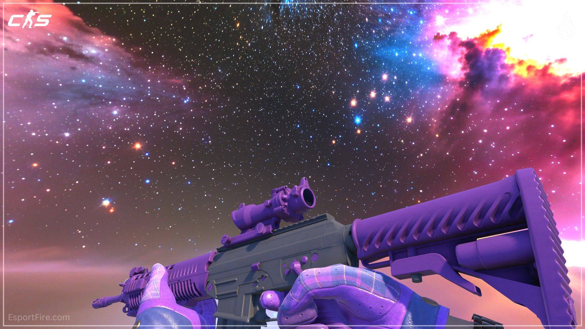 SG 553 Ultraviolet purple skin CS2 loadout