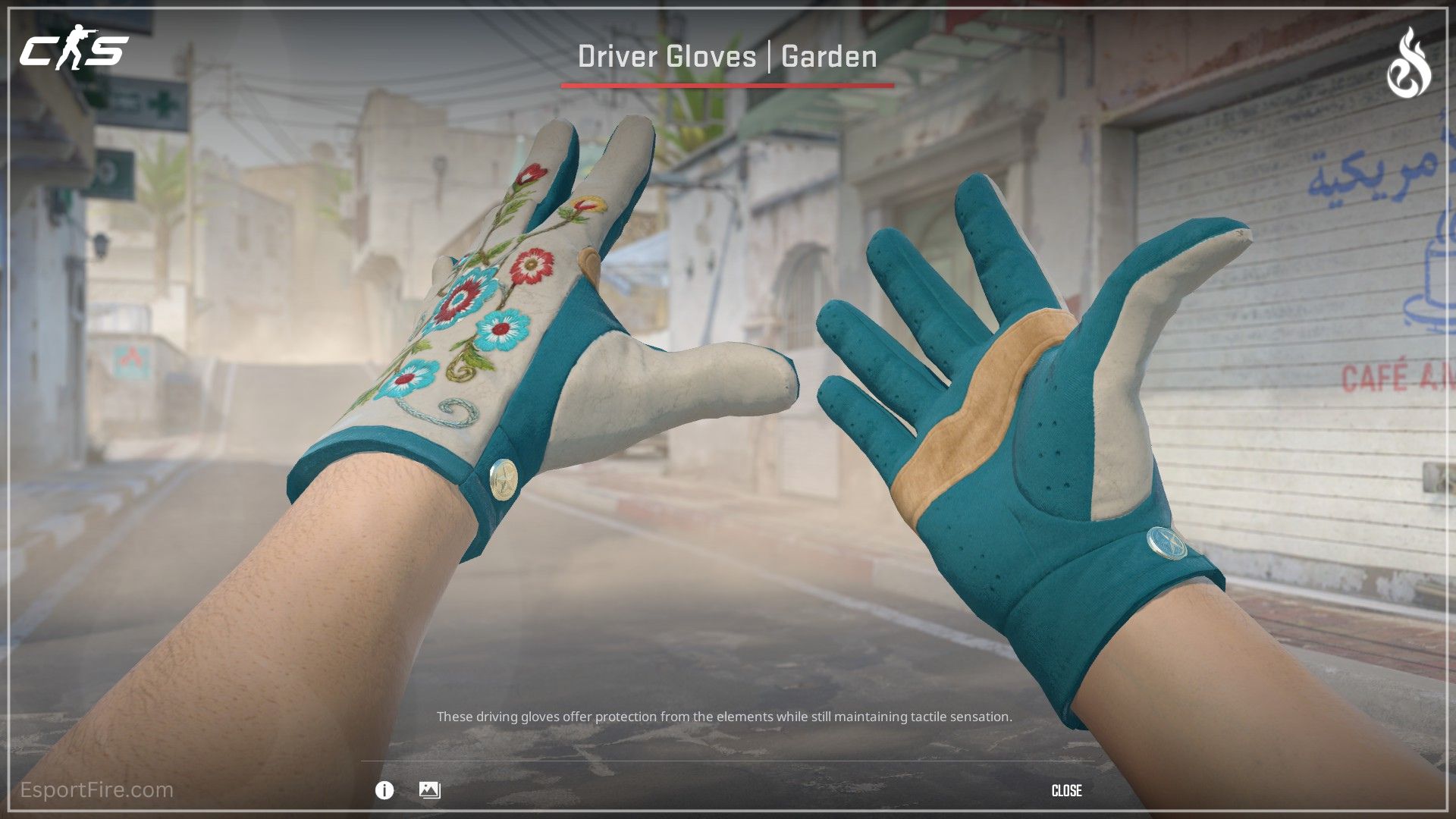 CS2 Dead Hand collection new gloves Driver Gloves Garden embroidered blue and white gloves counter strike 2