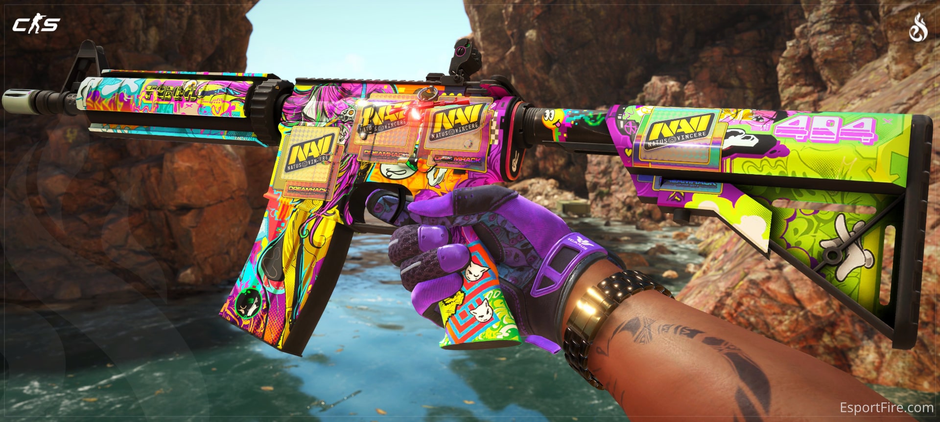 M4A4 In Living Color and Sticker Craft