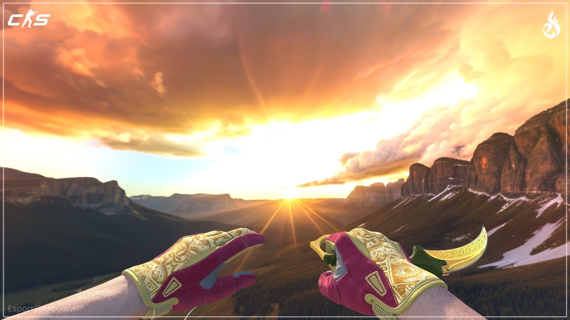 CS2 best knife and glove combo Occult gloves and Karambit Lore Dead Hand knife glove combo