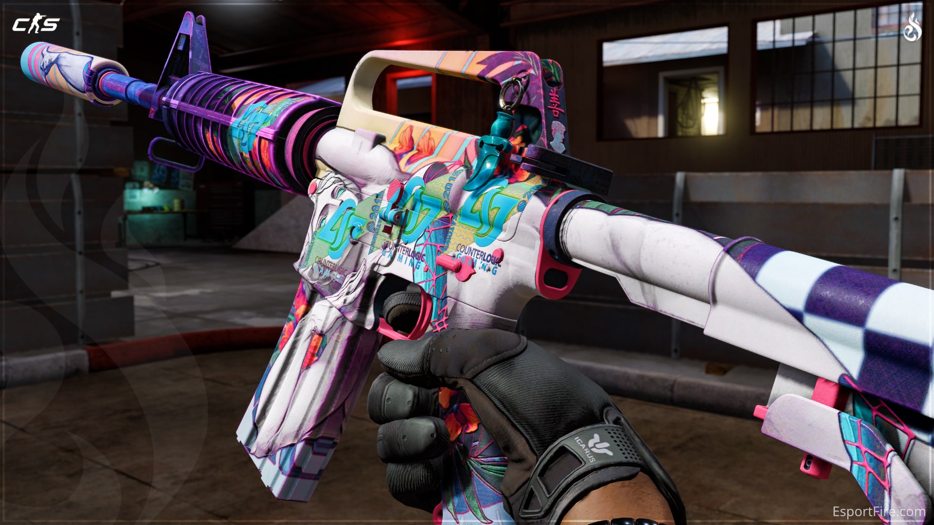 M4A1-S Vaporwave Sticker Craft CS2