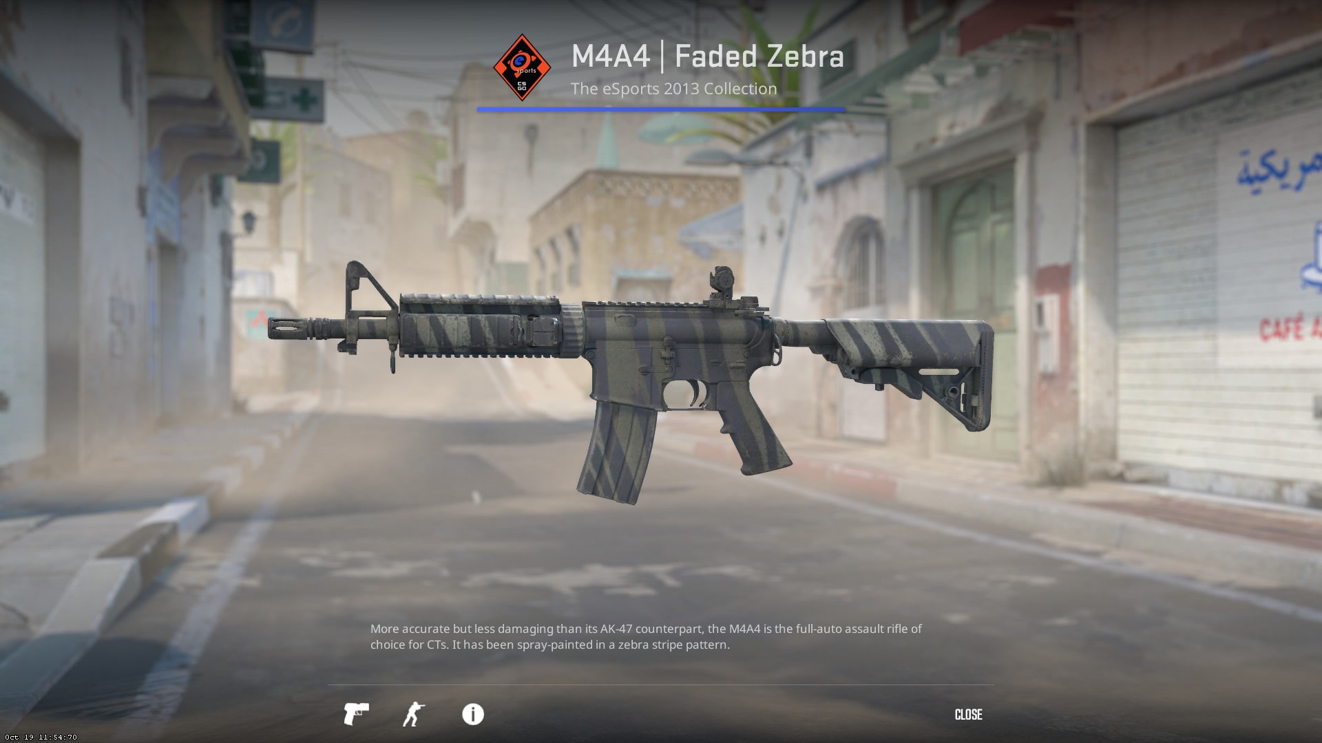 CS2 best cheap M4A4 skins Faded Zebra