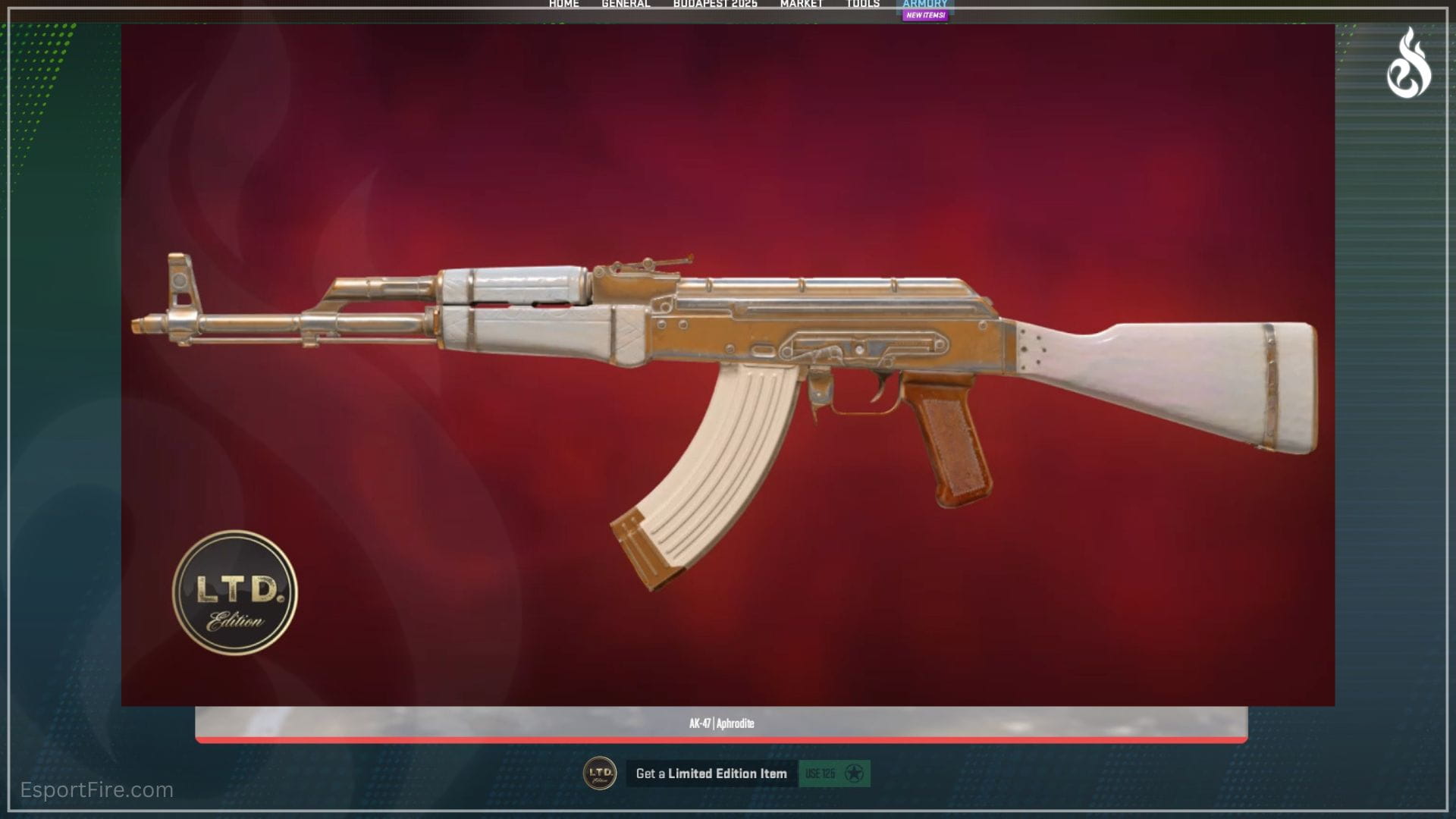 New Limited time item armory Ak 47 Aphrodite pearlesent effect cs2