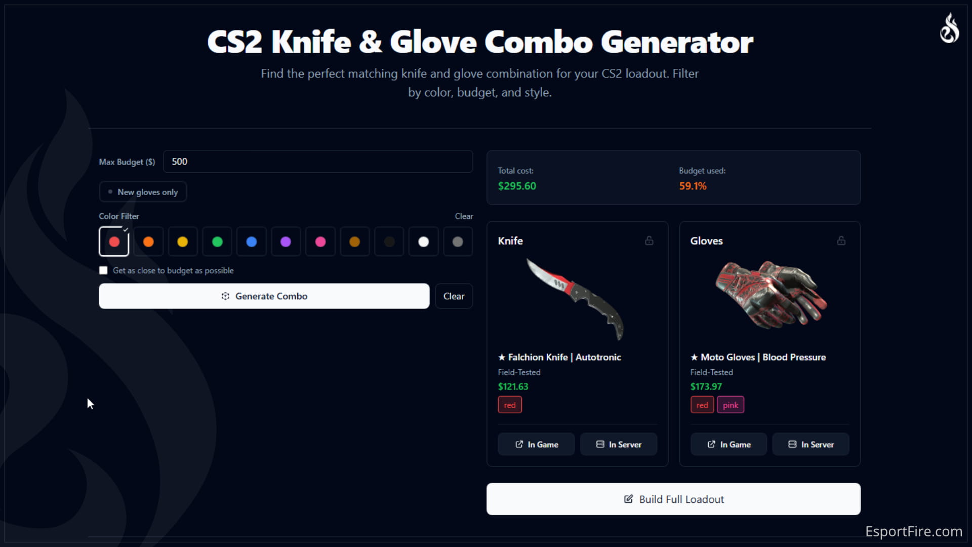Glove Knife Combo Generator CS2