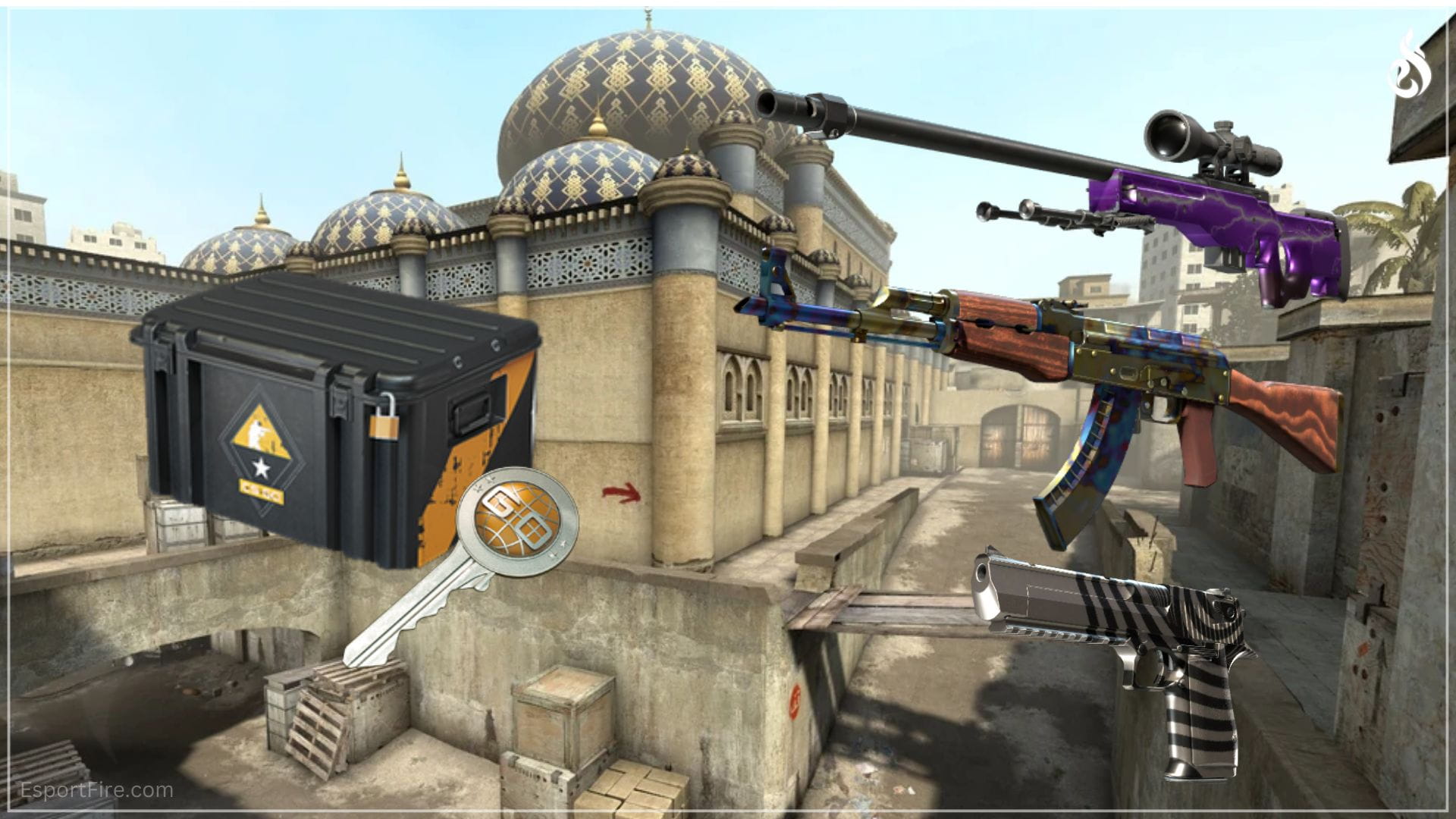 Counter Strike Global Offensive CSGO Weapon Case CS2 Weapon Case 1 skins Ak Bluegem AWP Lightning Strike and many more skin History