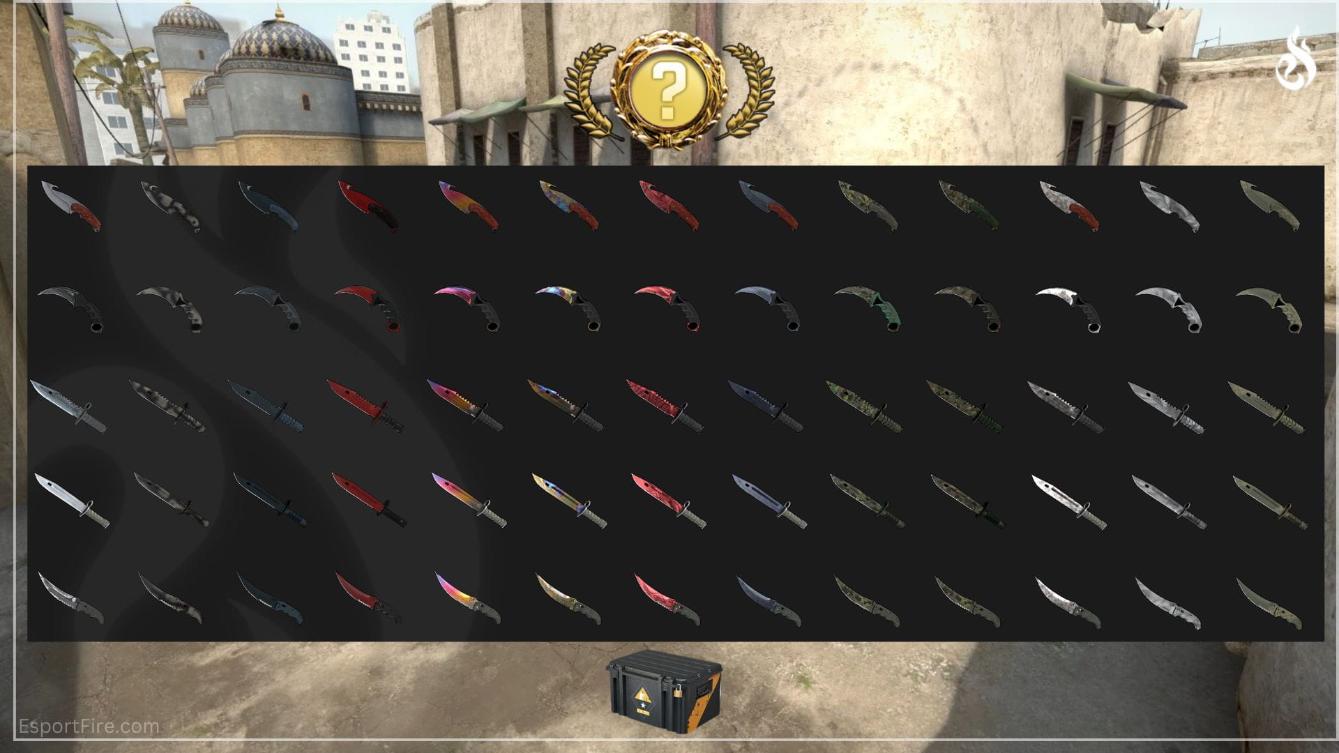 CS2 OG Knife finishes the original knifes from CS2 CSGO Karambit M9 Bayonet Fade Case Hardened and more the original finishes
