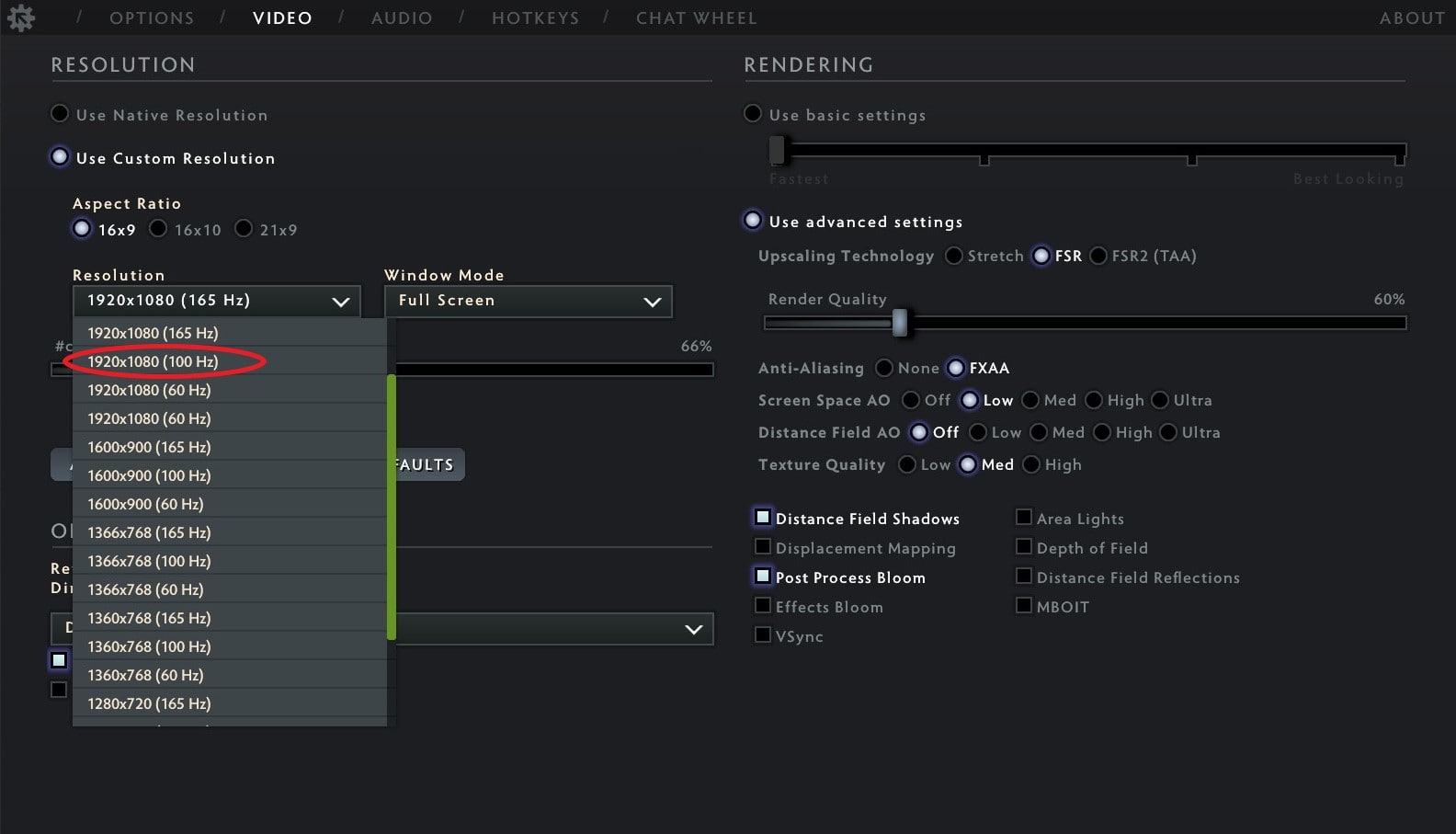 Deadlock best settings