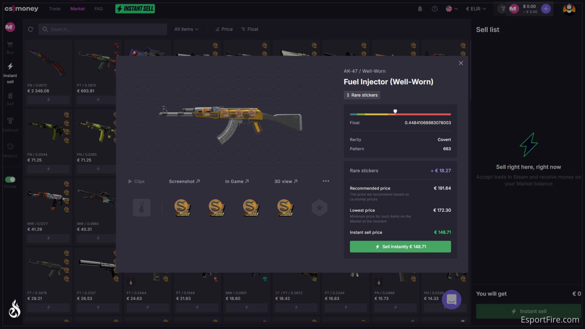 The fastest way to sell CS2 skins for real money