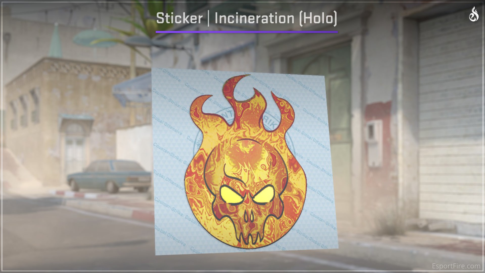 Incineration (Holo) - Best Orange Stickers for Crafts