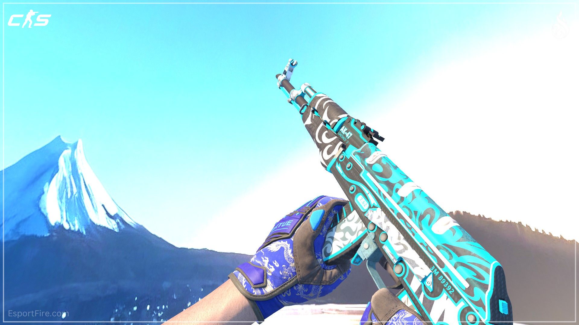 AK-47 Frontside Misty blue CS2 loadout skin