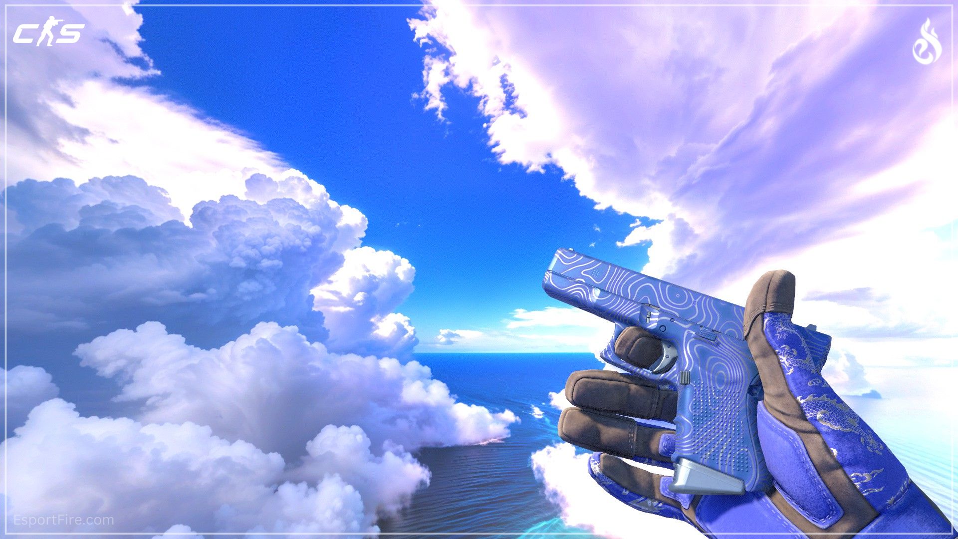 Glock-18 Ocean Topo CS2 blue loadout skin