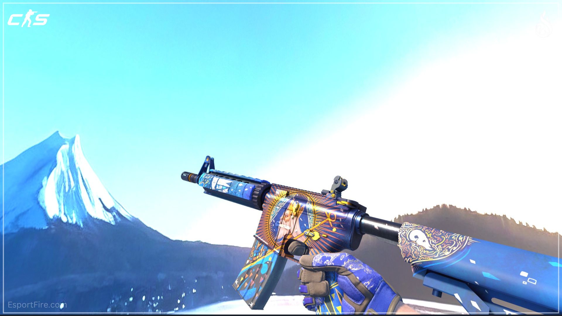M4A4 The Emperor CS2 blue loadout skin