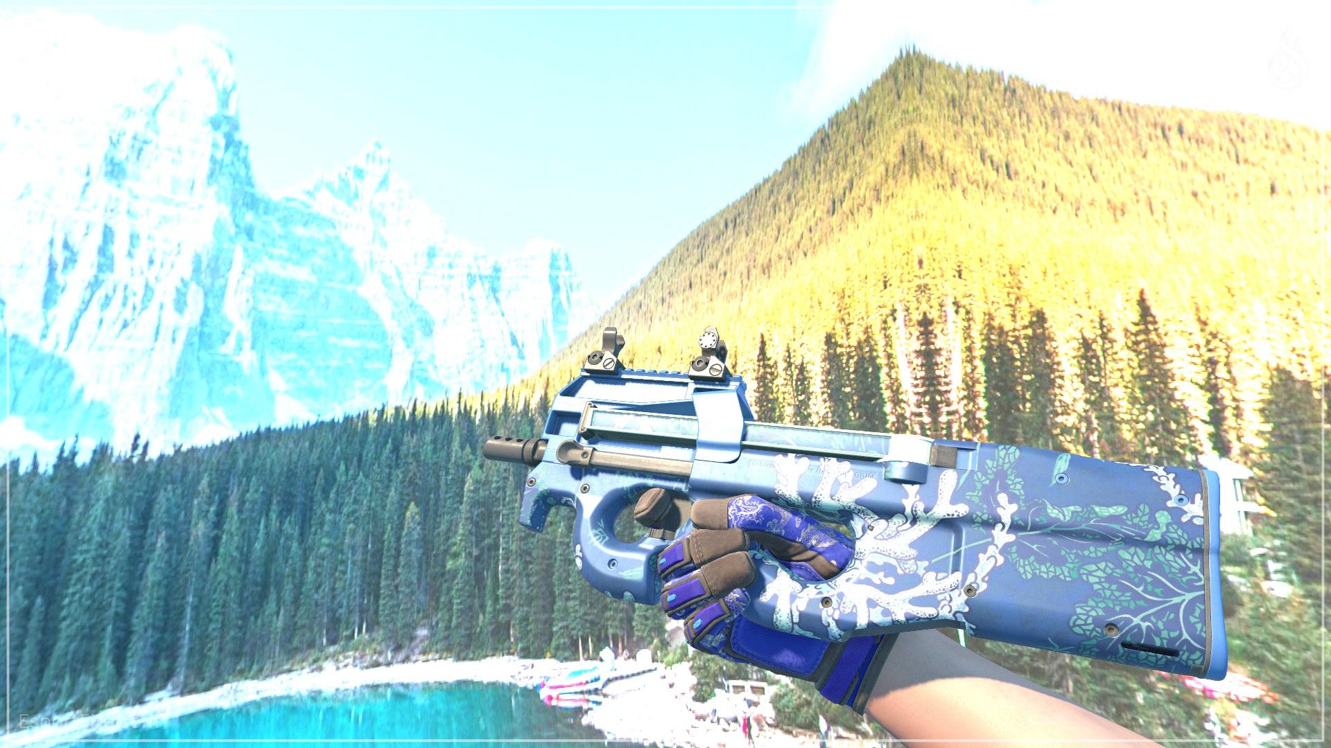 P90 Reef Grief CS2 blue loadout skin