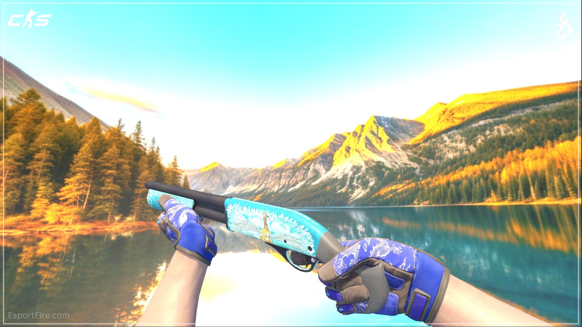 Sawed-Off Serenity CS2 blue loadout skin
