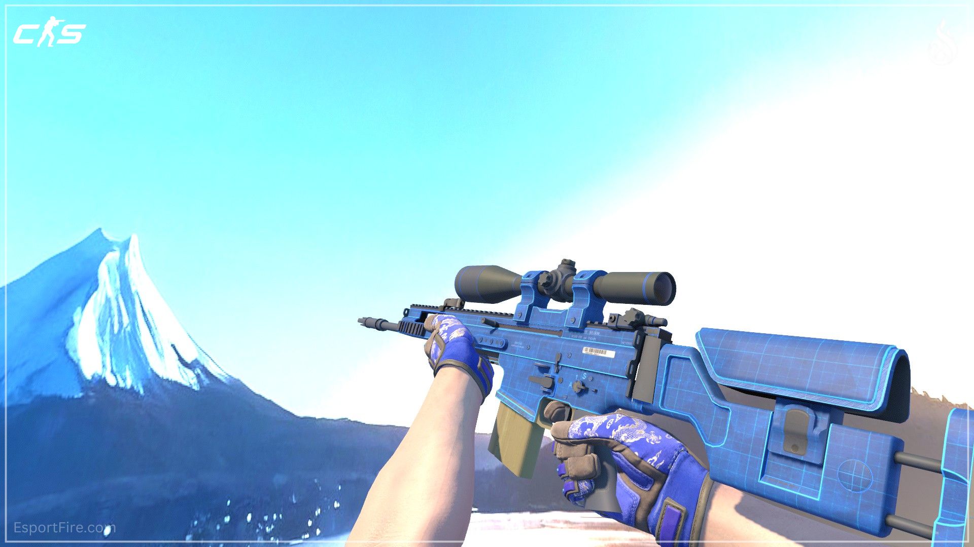SCAR-20 Blueprint CS2 blue loadout skin